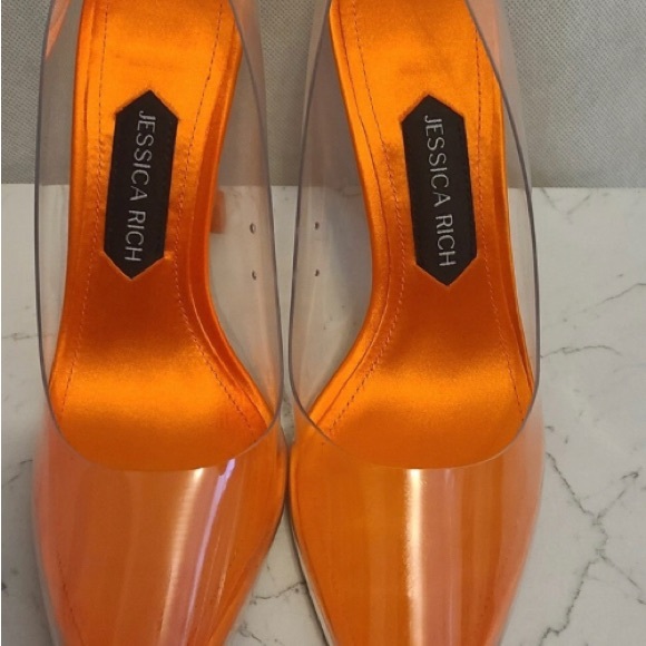 Jessica Vibrant Orange Women's Heels - Picture 1 of 4